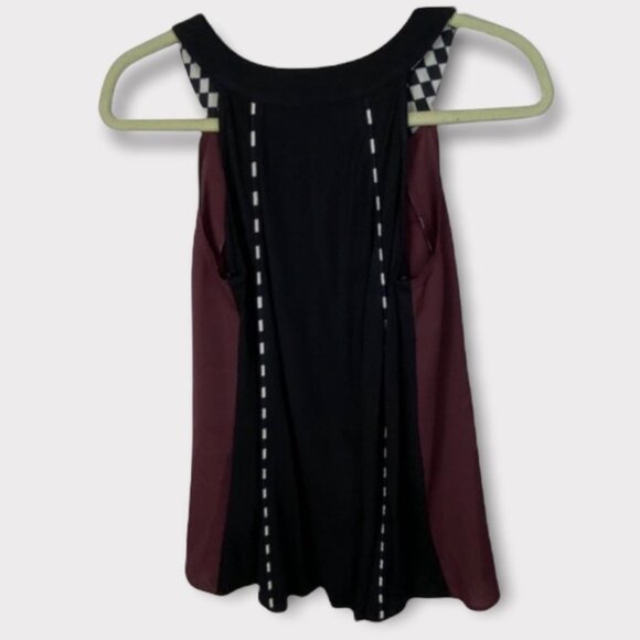 Anthropologie Ranna Gill Embroidered Halter Top Size Small Maroon Burgundy Boho - Picture 12 of 12